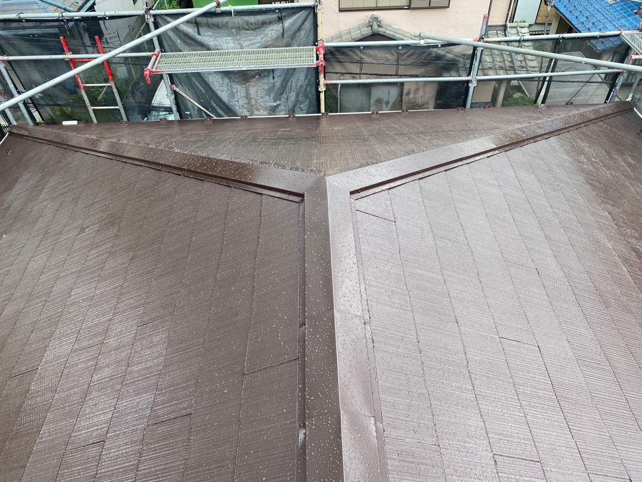 屋根塗装  棟板金交換